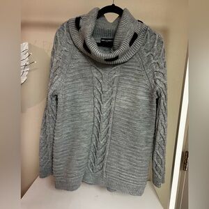 Karl Lagerfeld Gray Cable Knit Turtleneck Sweater size M